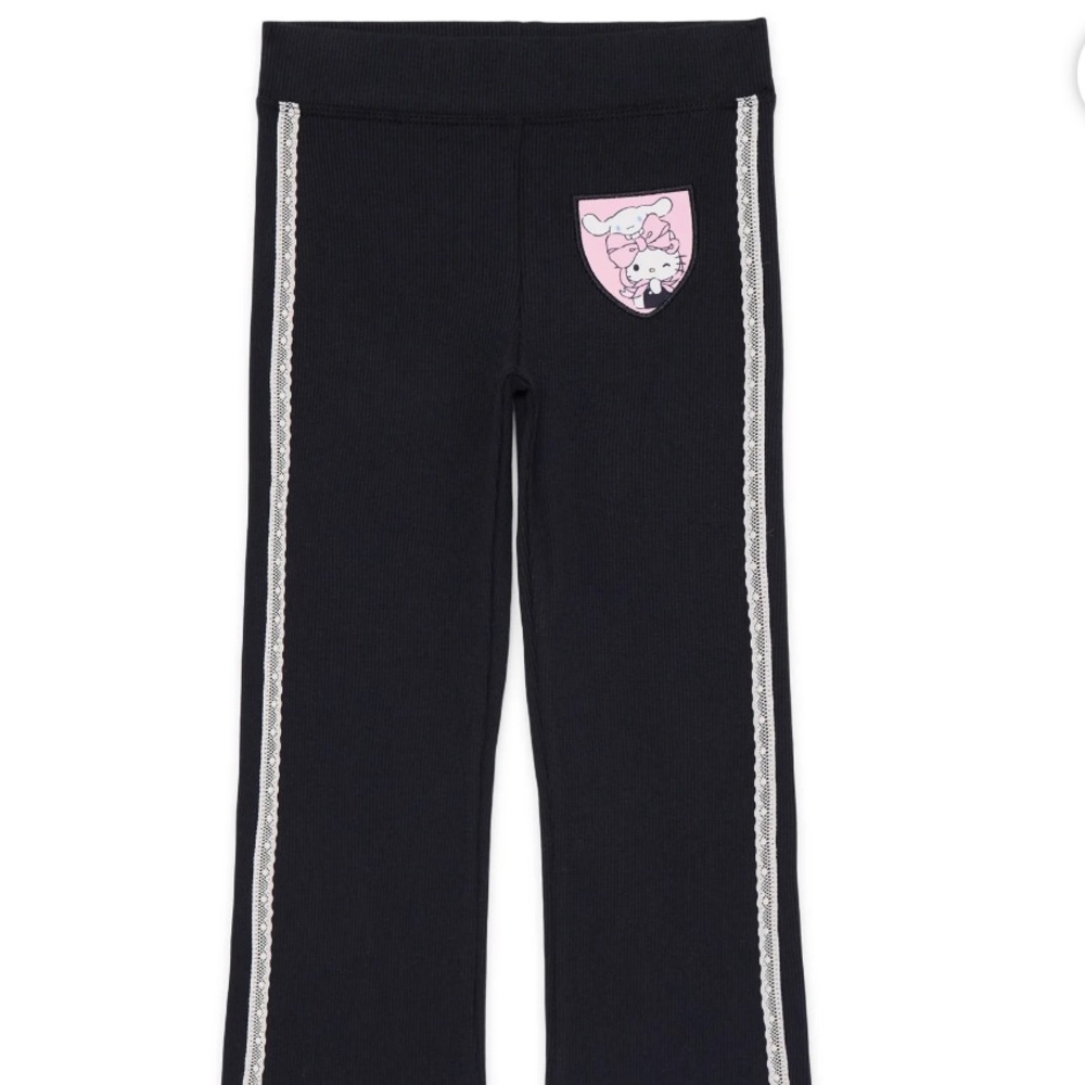 Hello Kitty Girls Pants with Lace Applique & Bows
